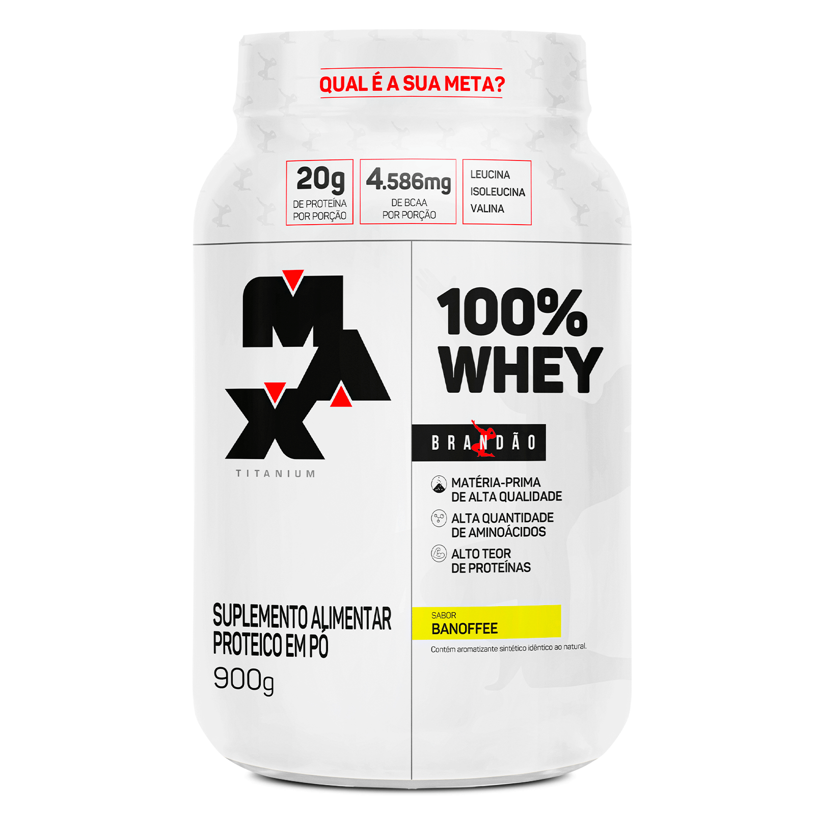 Max Titanium 100% Whey Pote 900G Rafael Brandão