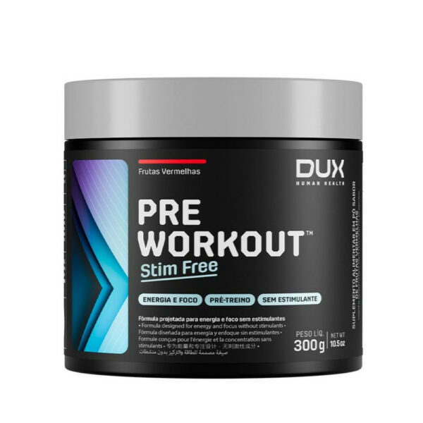 DUX Pre Workout Stim Free Frutas Vermelhas 300g