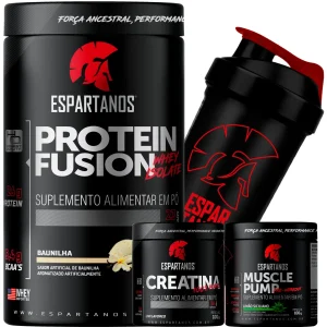 Whey Fusion + Creatina 100g + Pré-treino 100g + Shaker