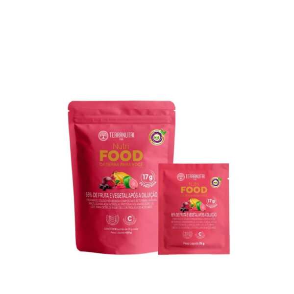 Terranutri Nutri Food Vitamica C Proteína e Fibras com 12 Sachês 35g cada