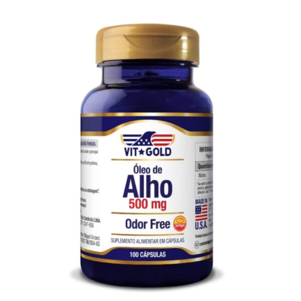 VIT GOLD Óleo de Alho 500mg Odor Free 100 Cápsulas