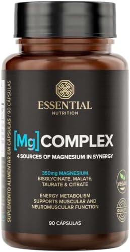 Mg Complex 4 Tipos de Magnésio 90 Cápsulas Essential Nutrition