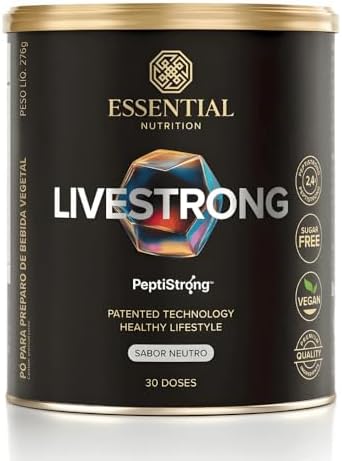 Essential Nutrition PeptiStrong Livestrong Neutro 276g – Suplemento Proteico em Pó com