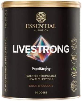 Essential Nutrition PeptiStrong Livestrong Chocolate 237g – Suplemento Proteico em Pó com