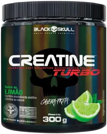Black Skull Creatina Turbo – Creatina Monohidratada em pó, com carboidrato