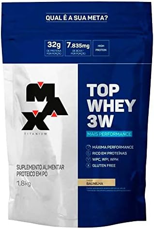 Max Titanium Top Whey 3W Refil (1,8kg) – Mais Performance – Baunilha