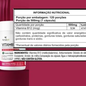 Fortalvit Vitamina B12 - 120 Cápsulas