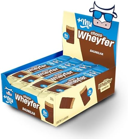 +Mu ChocoWheyfer Proteico Sabor Baunilha – Display com 12 unidades – 300g