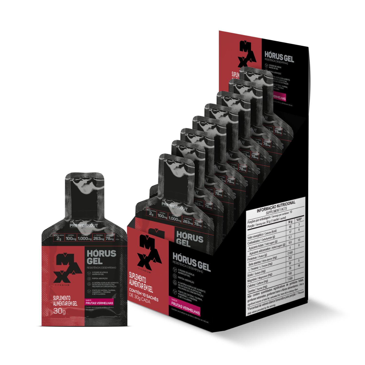 Max Titanium Horus Gel Display com 10 unid