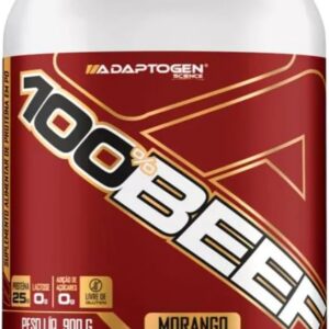 Adaptogen Science 100% Beef Protein 900g Morango | Proteína Isolada da Carne Bovina