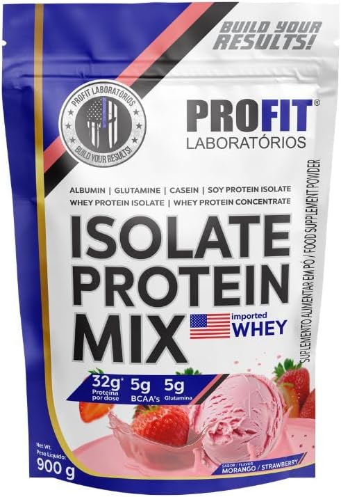 e. Isolate Protein Mix Profit 900g Morango