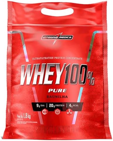 Integralmédica – Whey Protein Concentrado Baunilha 100% Pure – 21g de Proteína por Scoop, Suplementação