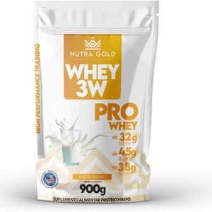 Whey Protein 3W Nutra Gold 900g Leitinho Sachê