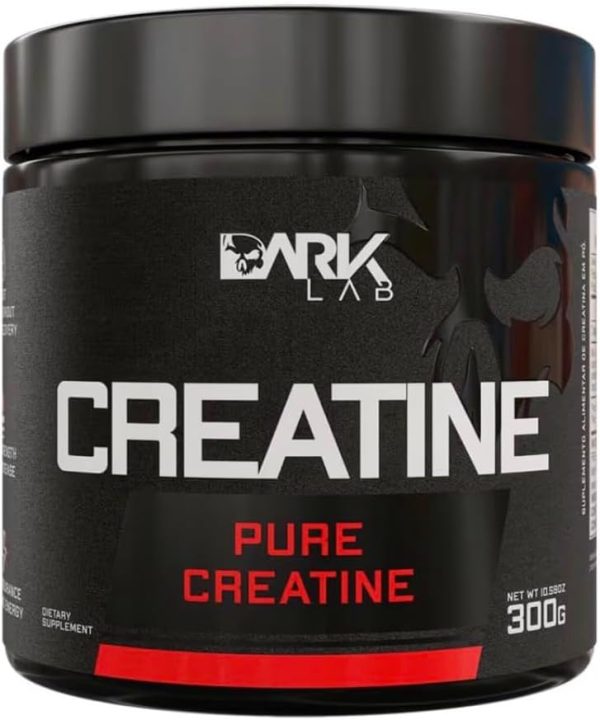 Dark Lab Creatina Pura 300g, Monohidratada 100% de Pureza, Sem Glúten, Sem Sabor