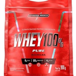 Integralmédica - Whey Protein Concentrado Baunilha 100% Pure - 20g de Proteína por Scoop, Suplementação