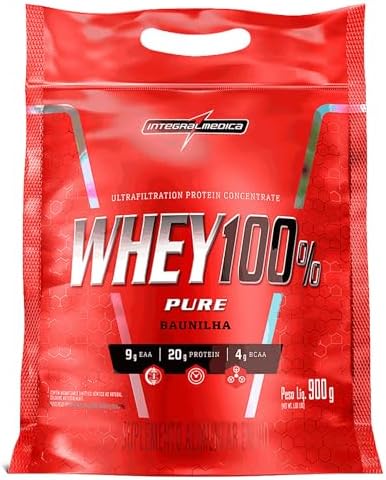 Integralmédica – Whey Protein Concentrado Baunilha 100% Pure – 20g de Proteína por Scoop, Suplementação