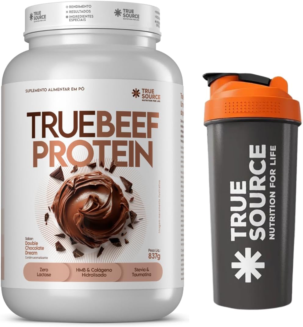 True Source Combo Beef Protein – Whey Protein da Carne – + Coqueteleira Oficial (837g