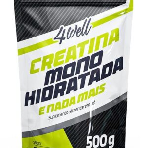 4well Creatina Monohidratada 500g Sabor Natural 100% Pura com Laudo
