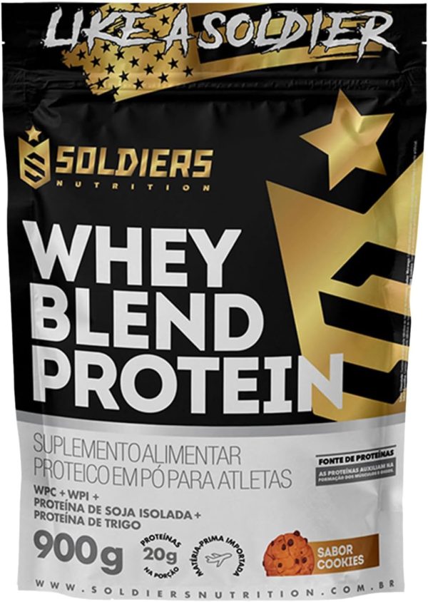 Soldiers Nutrition Whey Blend Protein Concentrado e Isolado – 900g – (900g, Cookies)