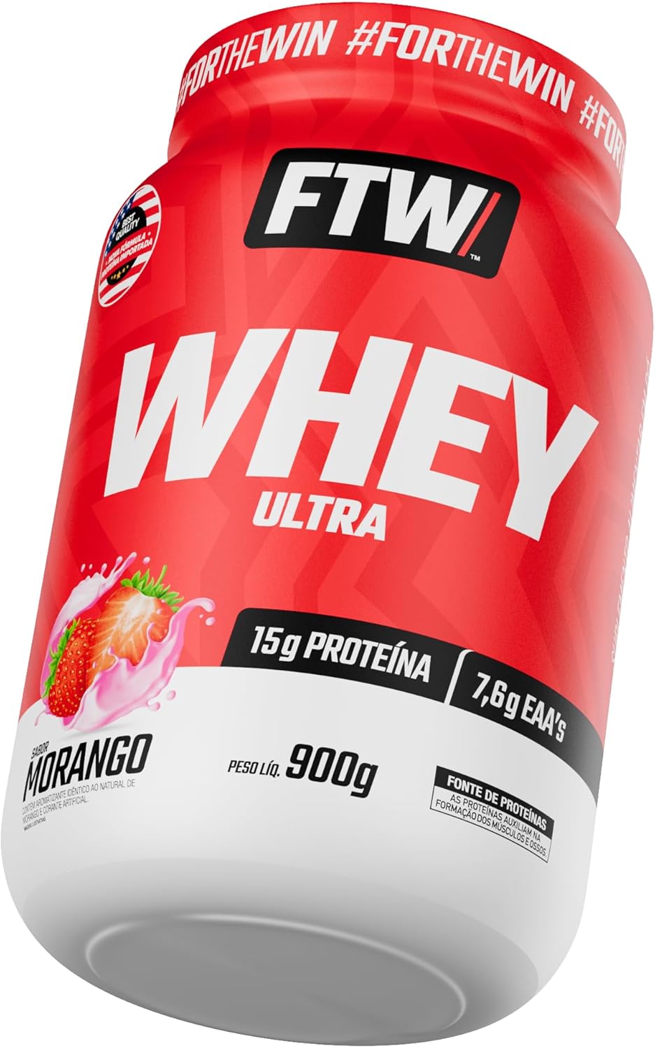 FTW Whey Ultra Protein com Proteína Concentrada WPC, em Pó com 15g de Proteína por