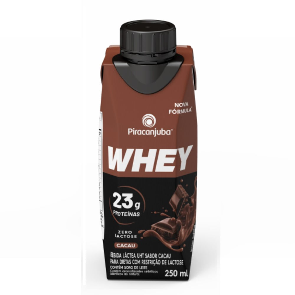 Piracanjuba Whey Zero Lactose Cacau 23g – 250ml