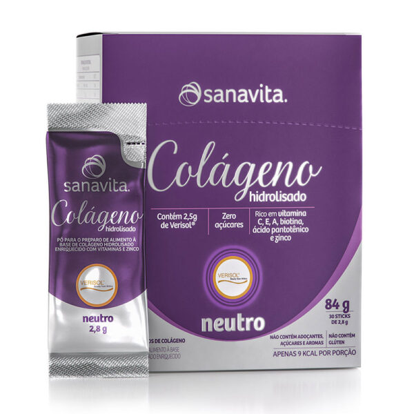 Sanavita Colágeno Hidrolisado Verisol 84g 30 sachês de 2,8g cada