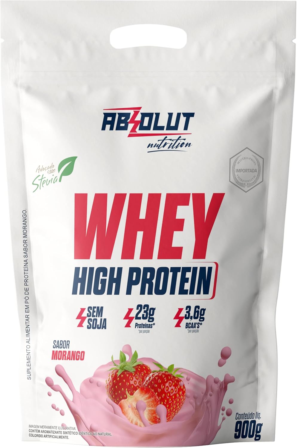 Absolut Nutrition Whey High Protein 900g Morango