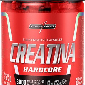 Integralmedica – Creatina em Cápsulas Hardcore – 100% Pura e Monohidratada – 120 Cápsulas