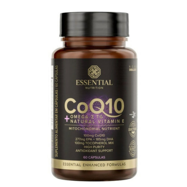 Essential Nutrition CoQ10 + Omega 3TG + Vitamina E 60 cápsulas