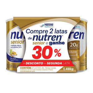 Nutren Kit Complemento Alimentar Senior Sem Sabor 2 Unidades de 740g Cada
