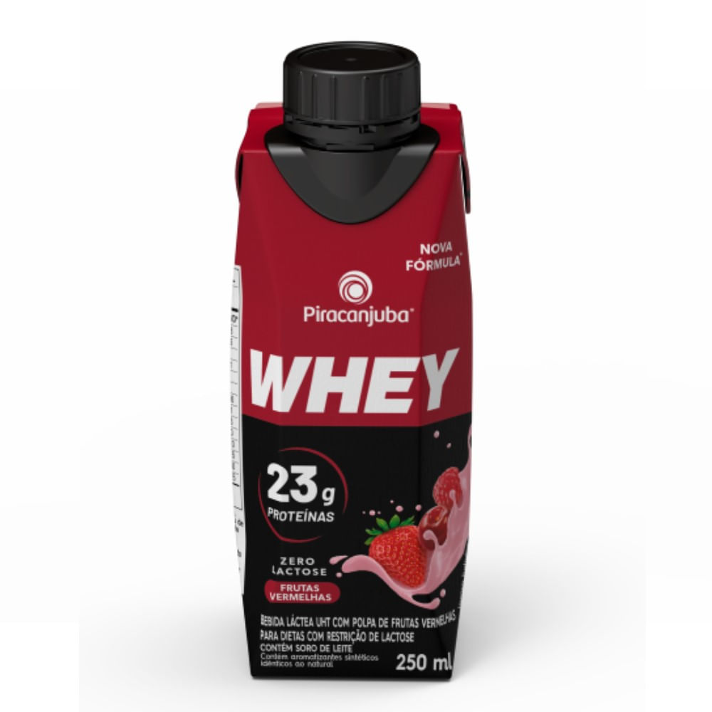 Piracanjuba Whey Zero Lactose Sabor Frutas Vermelhas 23g – 250ml