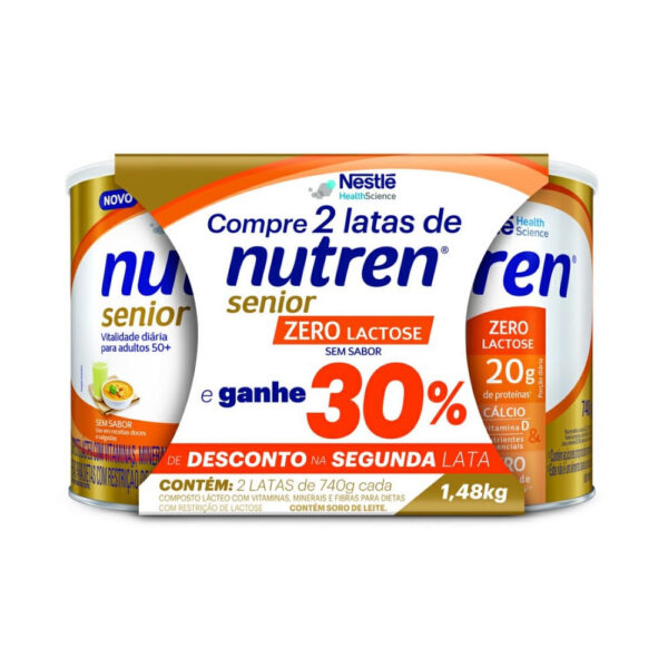 Nutren Composto Lácteo Senior Zero Lactose Sem Sabor 1,48kg