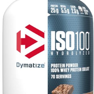 Dymatize Iso 100 Whey Protein Isolado – 2300g Fudge Brownie