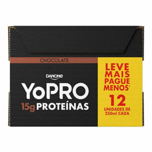 YOPRO Danone 15g Proteínas Chocolate 12 Unidades De 250ml Cada
