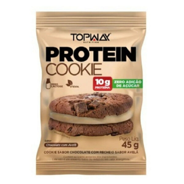 Topway Cookie Protein Chocolate com Avelã 45g