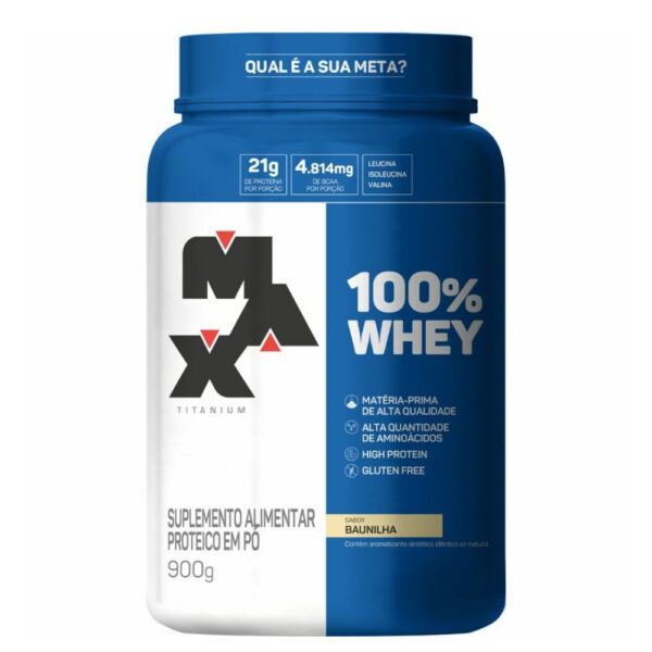 MAX Titanium 100% Whey Baunilha 900g