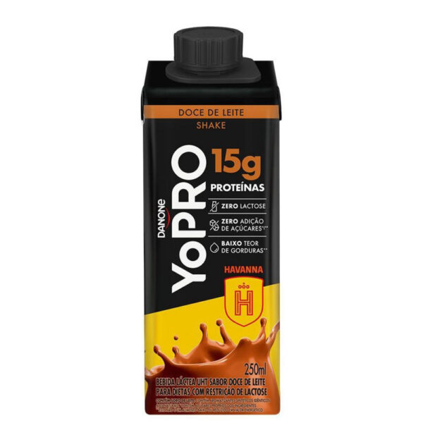 YOPRO Danone UHT 15g de Proteínas Havanna Doce de Leite 250ml