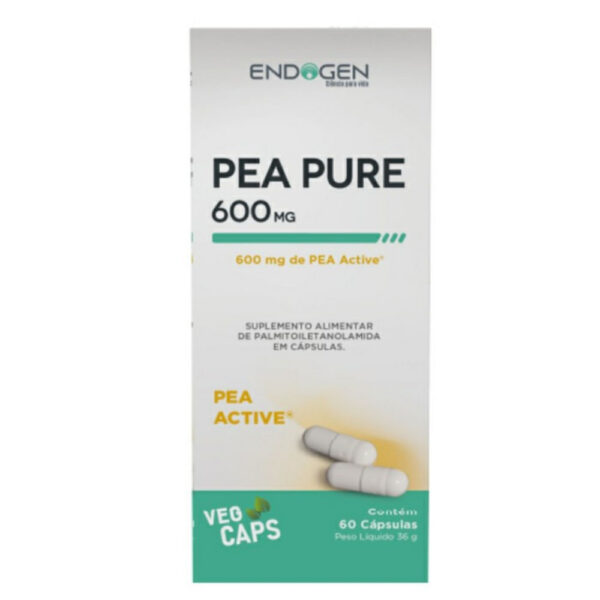 Endogen PEA Pura 600mg 60 Cápsulas