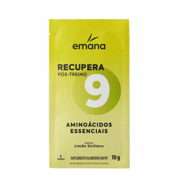 EMANA Recupera Pós-Treino Aminoácidos Essenciais Sabor Limão Siciliano 10g