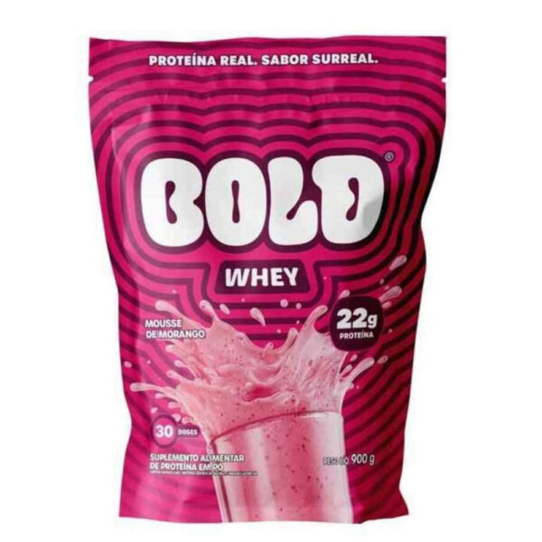 BOLD Whey Mousse de Morango Refil 900g