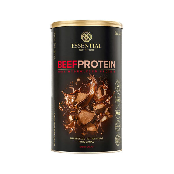 Essential Nutrition Beef Protein Sabor Cacau 480g