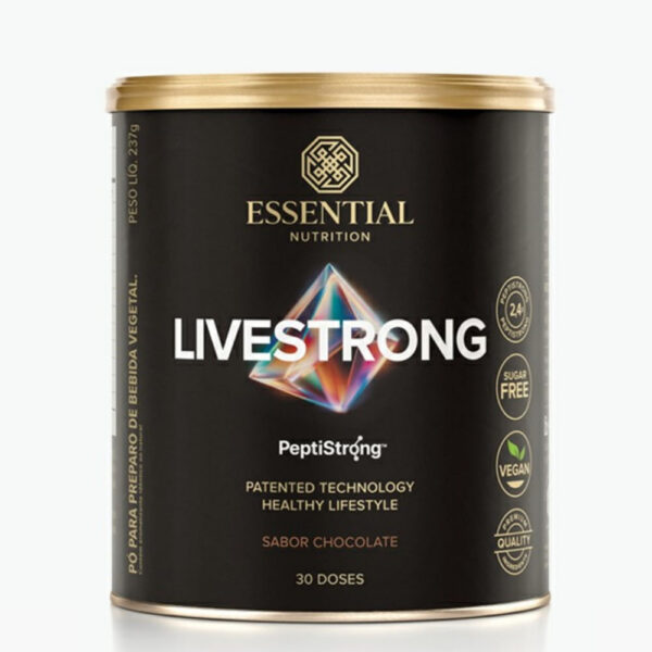Essential Nutrition Pó para Preparo de Bebida Livestrong Sabor Chocolate 237g