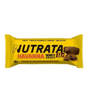 Nutrata Barra Proteica Havanna Whey Grego Brownie de Chocolate com Doce de Leite 40g