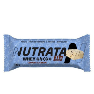 Nutrata Barra Proteica Whey Grego Cookies e Cream 40g