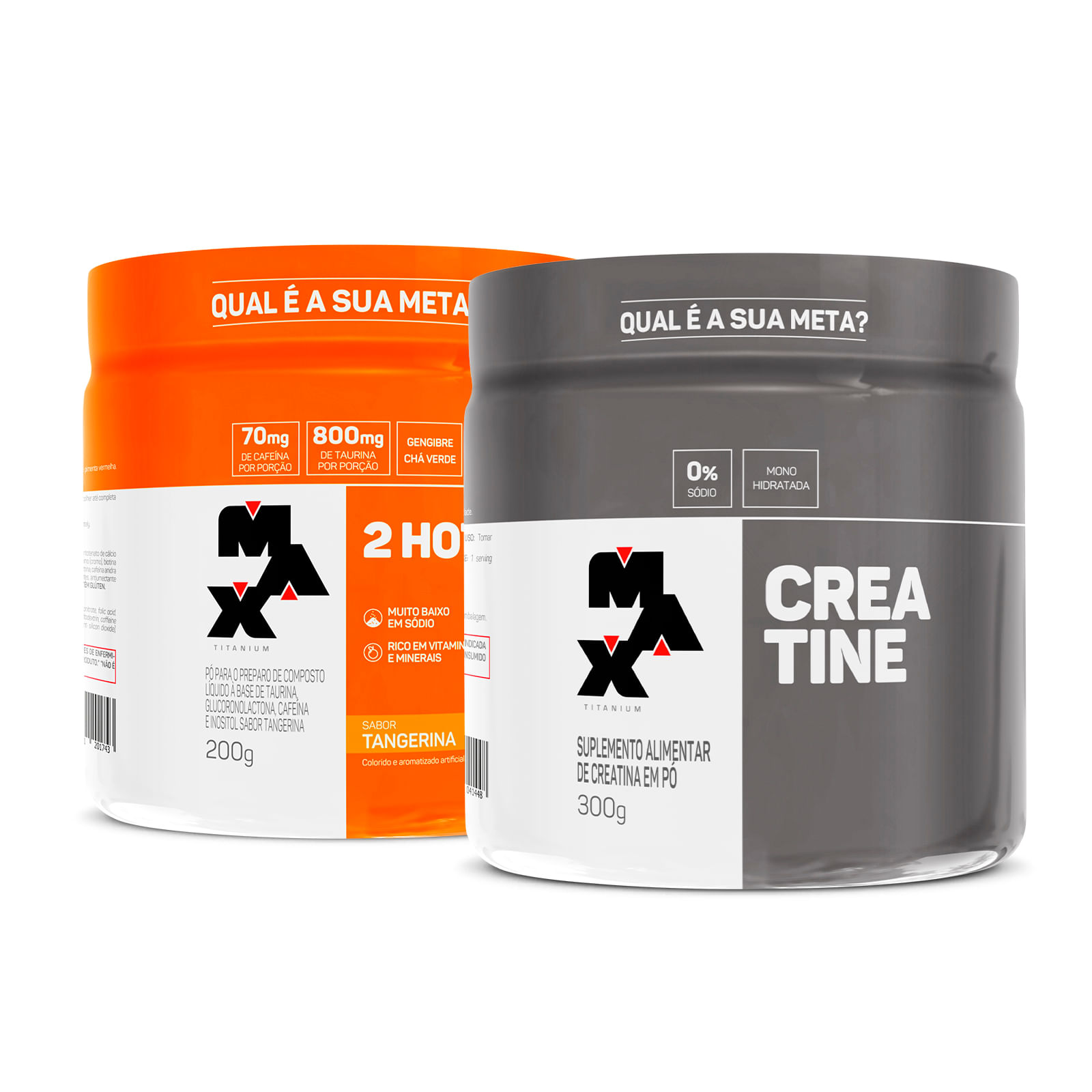 Max Titanium Kit Creatina 300g + 2Hot 200g