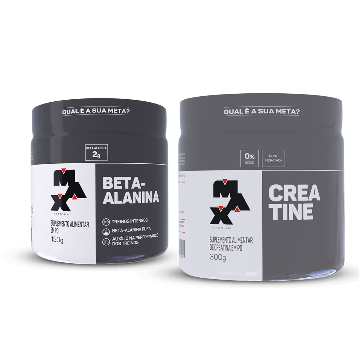 Max Titanium Kit Creatina 300g + Beta Alanina 150g Kit Creatina 300g + Beta Alanina