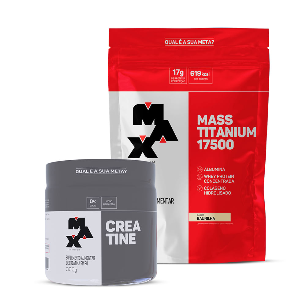 Max Titanium Kit Creatina 300g + Mass Titanium 3Kg
