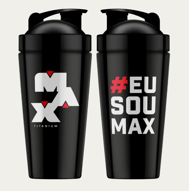 Max Titanium Coqueteleira Steel EU SOU MAX 750ml
