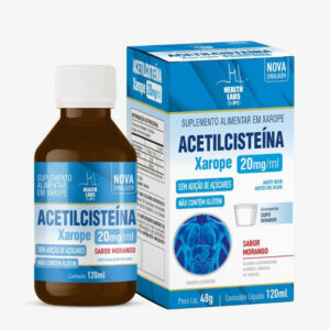 Health LABS Acetilcisteína 20mg/ml Xarope Sabor Morango 120ml