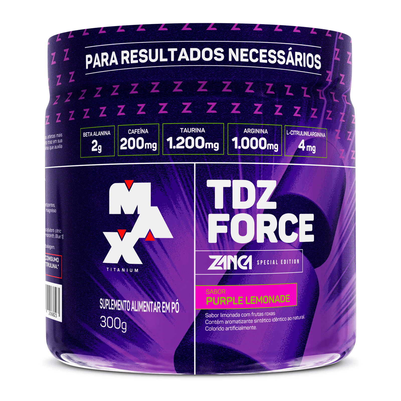 Max Titanium Pré treino TDZ Force Gabriel Zancanelli 300g